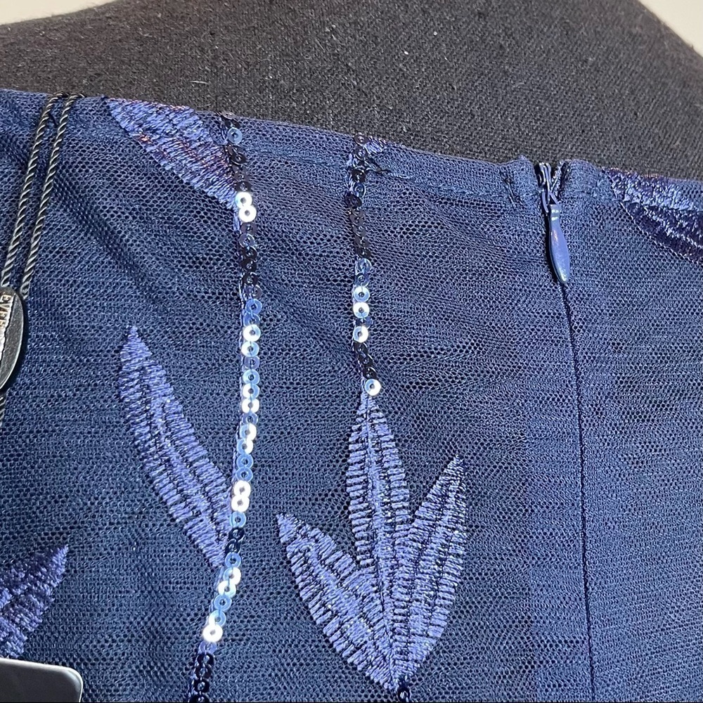 NWT Illusion Embroidered Sequin Mermaid Long Formal Evening Gown Dress 16/18 ?? - Picture 10 of 10